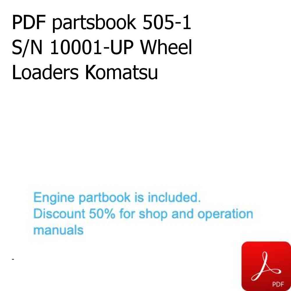 PDF partsbook 505-1 S/N 10001-UP Wheel Loaders Komatsu