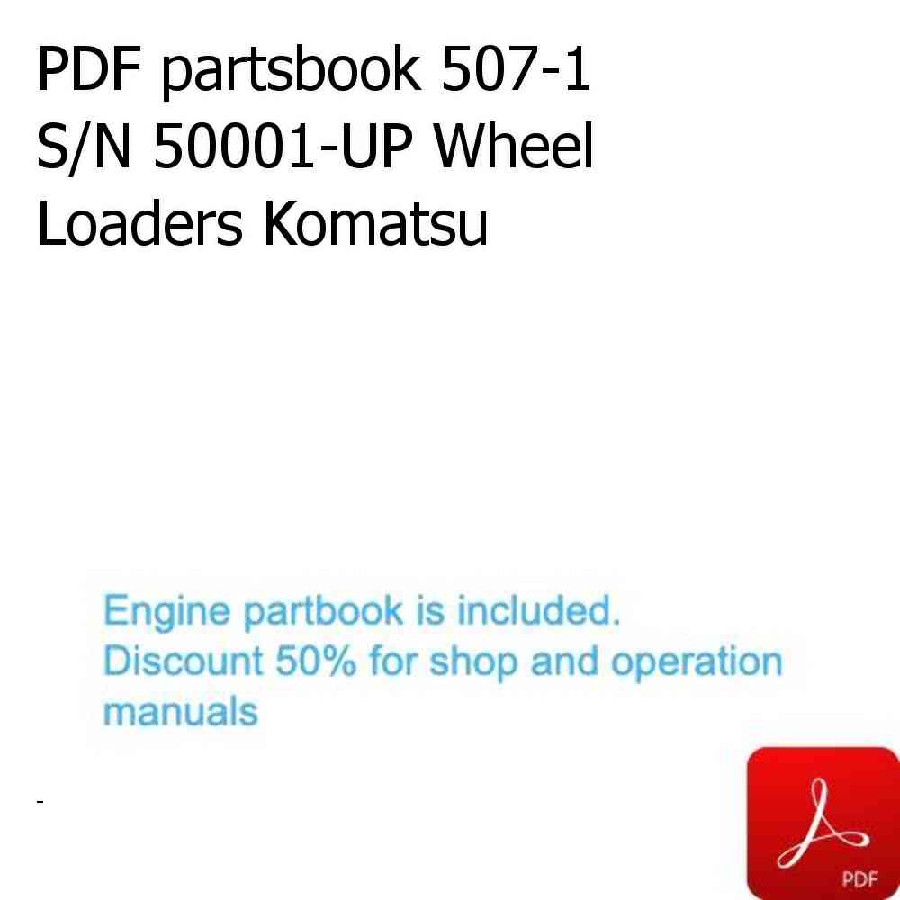 PDF partsbook 507-1 S/N 50001-UP Wheel Loaders Komatsu