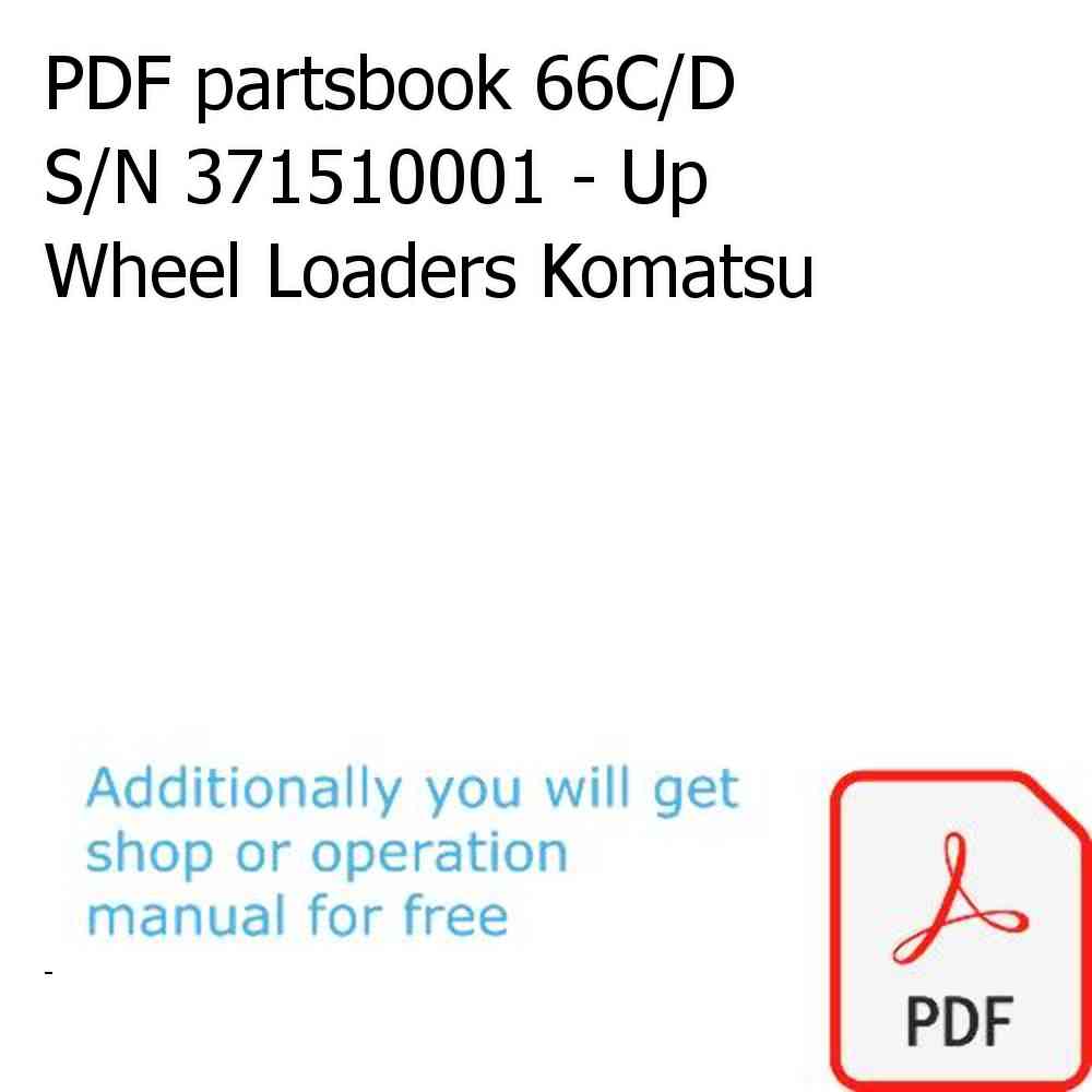 PDF partsbook 66C/D S/N 371510001 - Up Wheel Loaders Komatsu