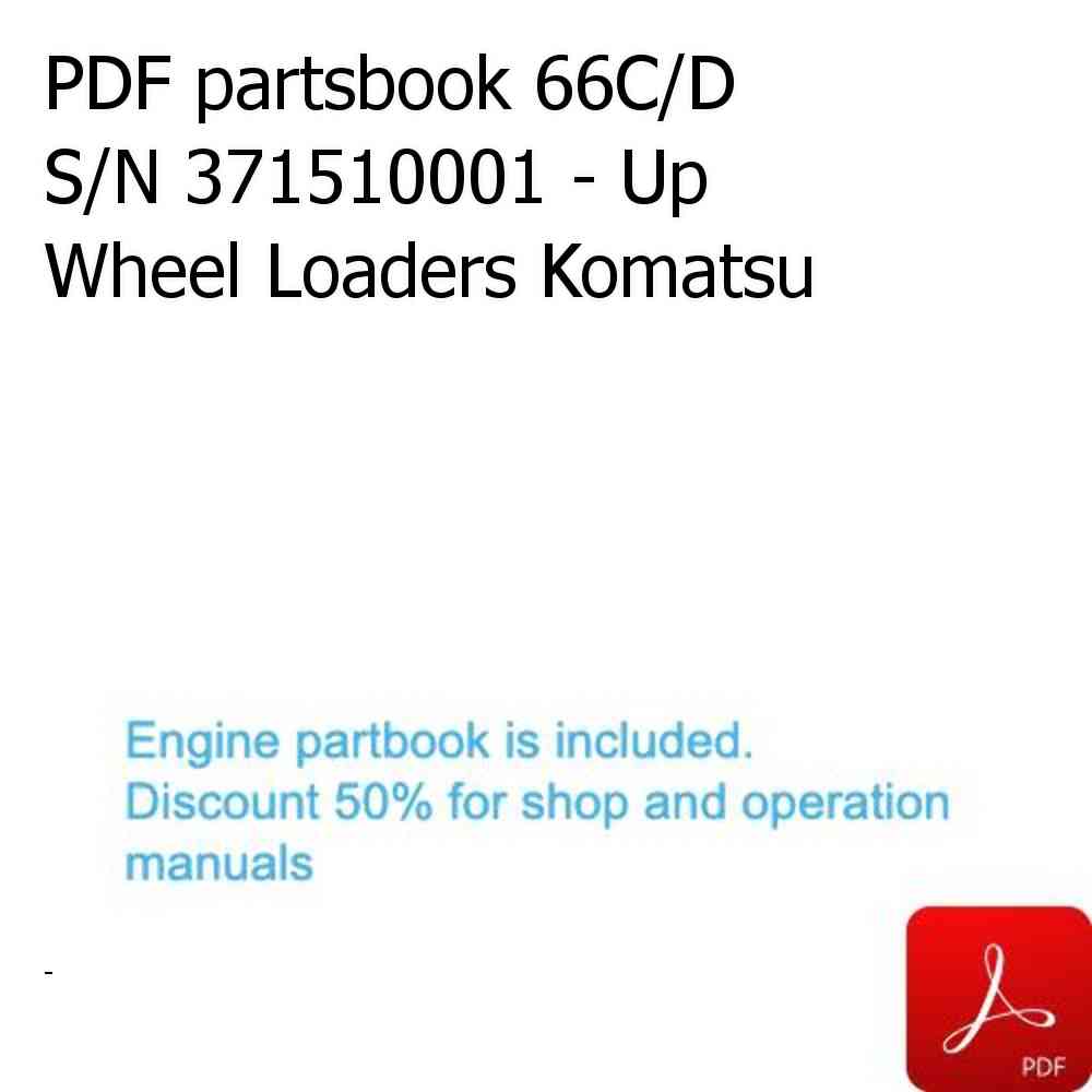 PDF partsbook 66C/D S/N 371510001 - Up Wheel Loaders Komatsu