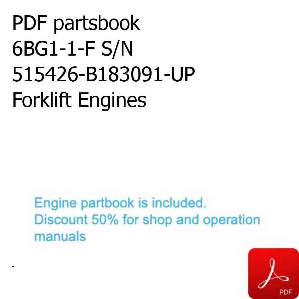 PDF partsbook 6BG1-1-F S/N 515426-B183091-UP Forklift Engines