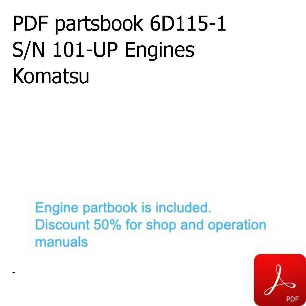 PDF partsbook 6D115-1 S/N 101-UP Engines Komatsu