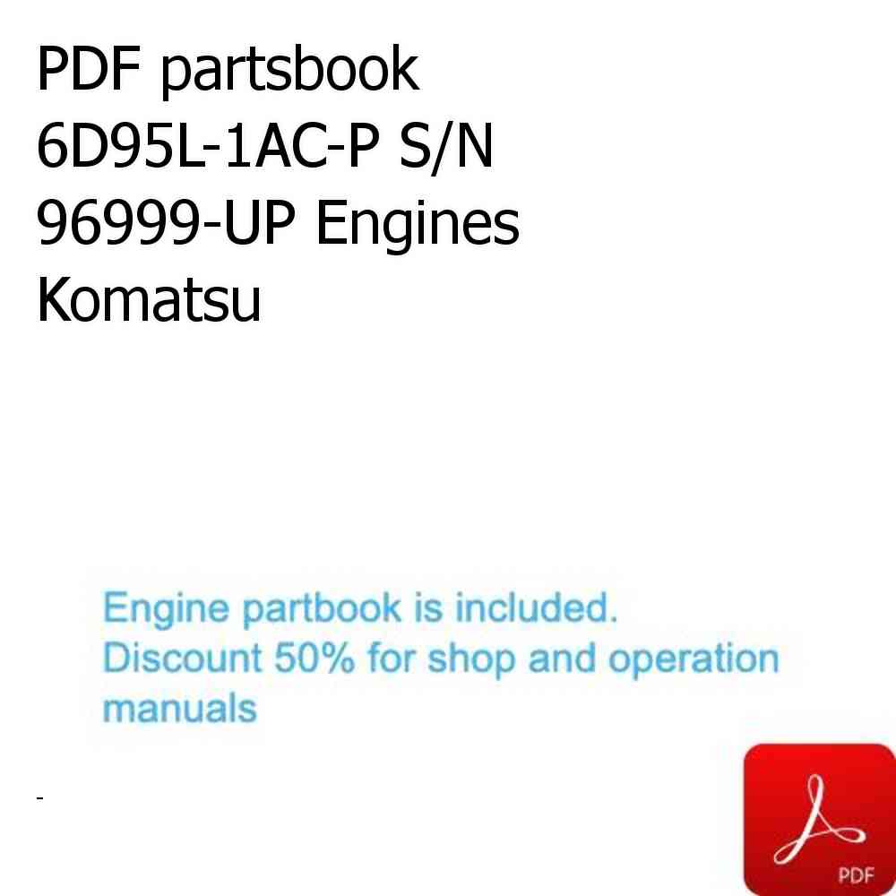 PDF partsbook 6D95L-1AC-P S/N 96999-UP Engines Komatsu