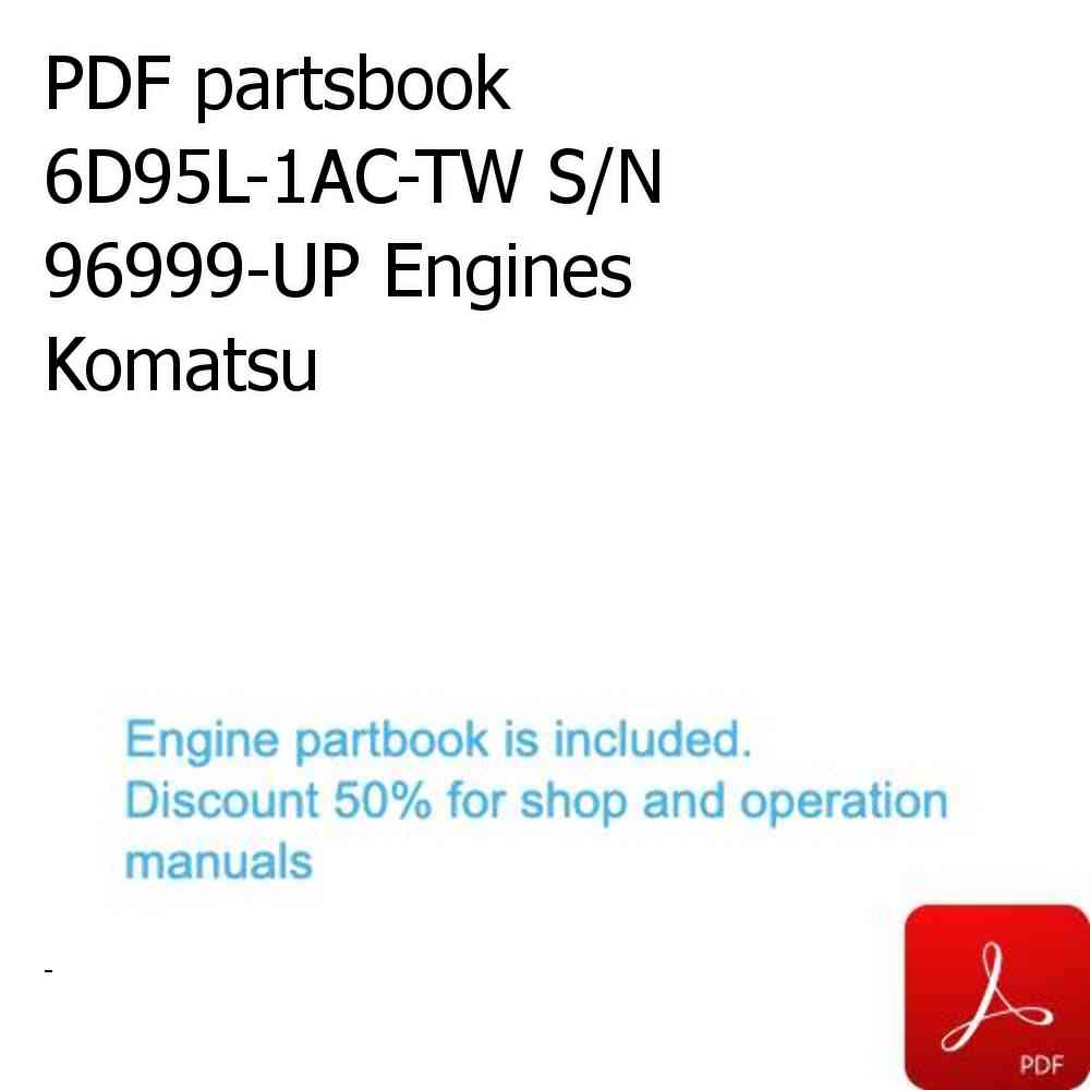 PDF partsbook 6D95L-1AC-TW S/N 96999-UP Engines Komatsu