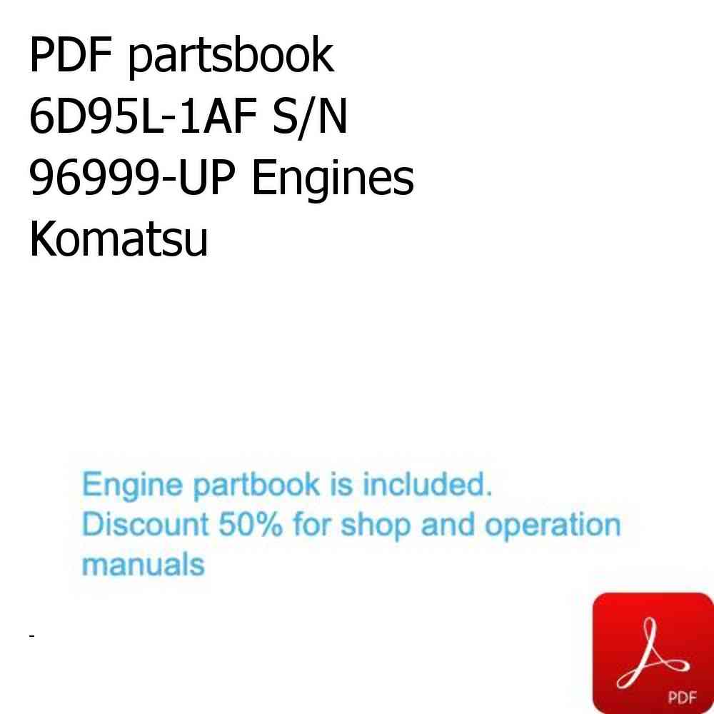 PDF partsbook 6D95L-1AF S/N 96999-UP Engines Komatsu