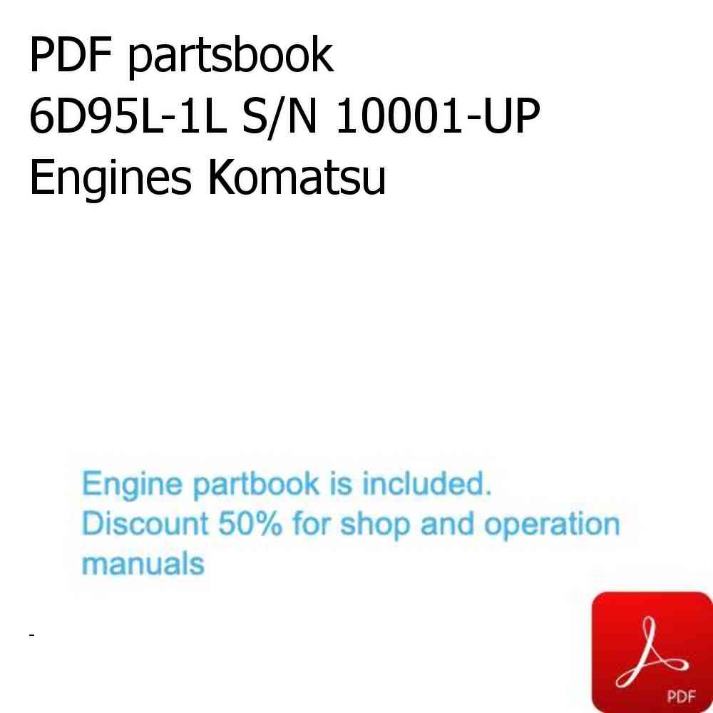 PDF partsbook 6D95L-1L S/N 10001-UP Engines Komatsu