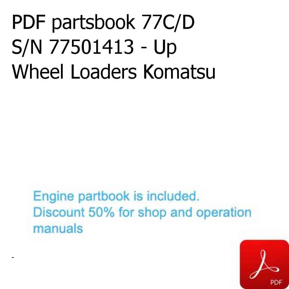 PDF partsbook 77C/D S/N 77501413 - Up Wheel Loaders Komatsu