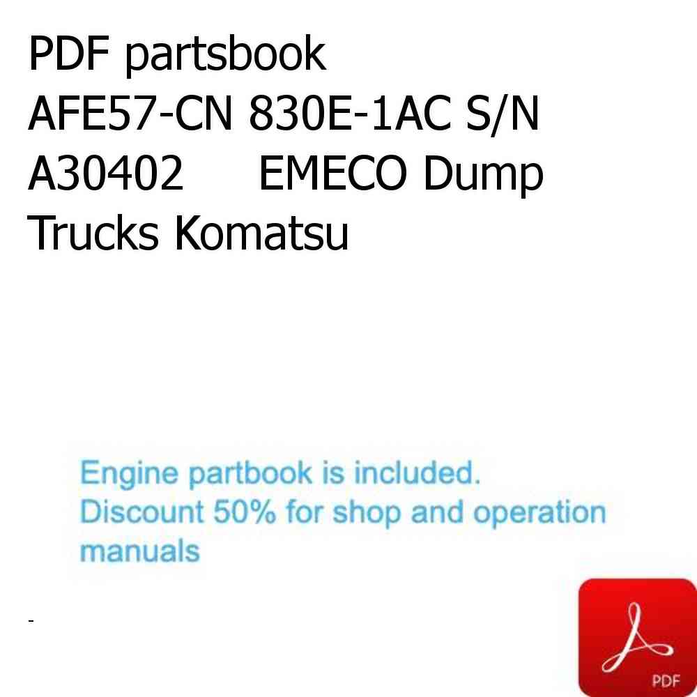 PDF partsbook AFE57-CN 830E-1AC S/N A30402     EMECO Dump Trucks Komatsu