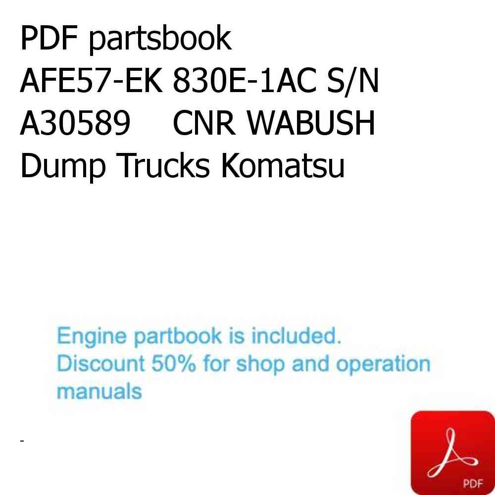 PDF partsbook AFE57-EK 830E-1AC S/N A30589    CNR WABUSH Dump Trucks Komatsu