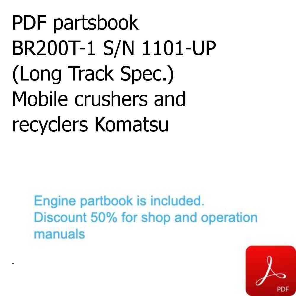 PDF partsbook BR200T-1 S/N 1101-UP (Long Track Spec.) Mobile crushers and recyclers Komatsu