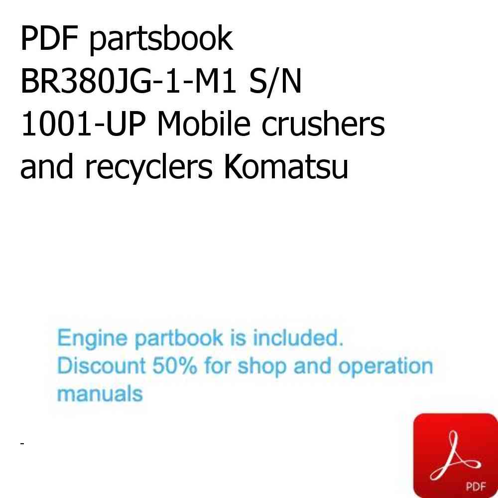 PDF partsbook BR380JG-1-M1 S/N 1001-UP Mobile crushers and recyclers Komatsu