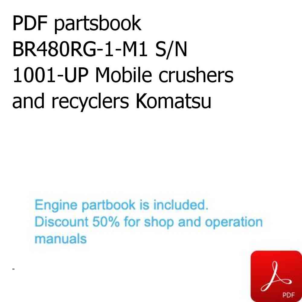 PDF partsbook BR480RG-1-M1 S/N 1001-UP Mobile crushers and recyclers Komatsu