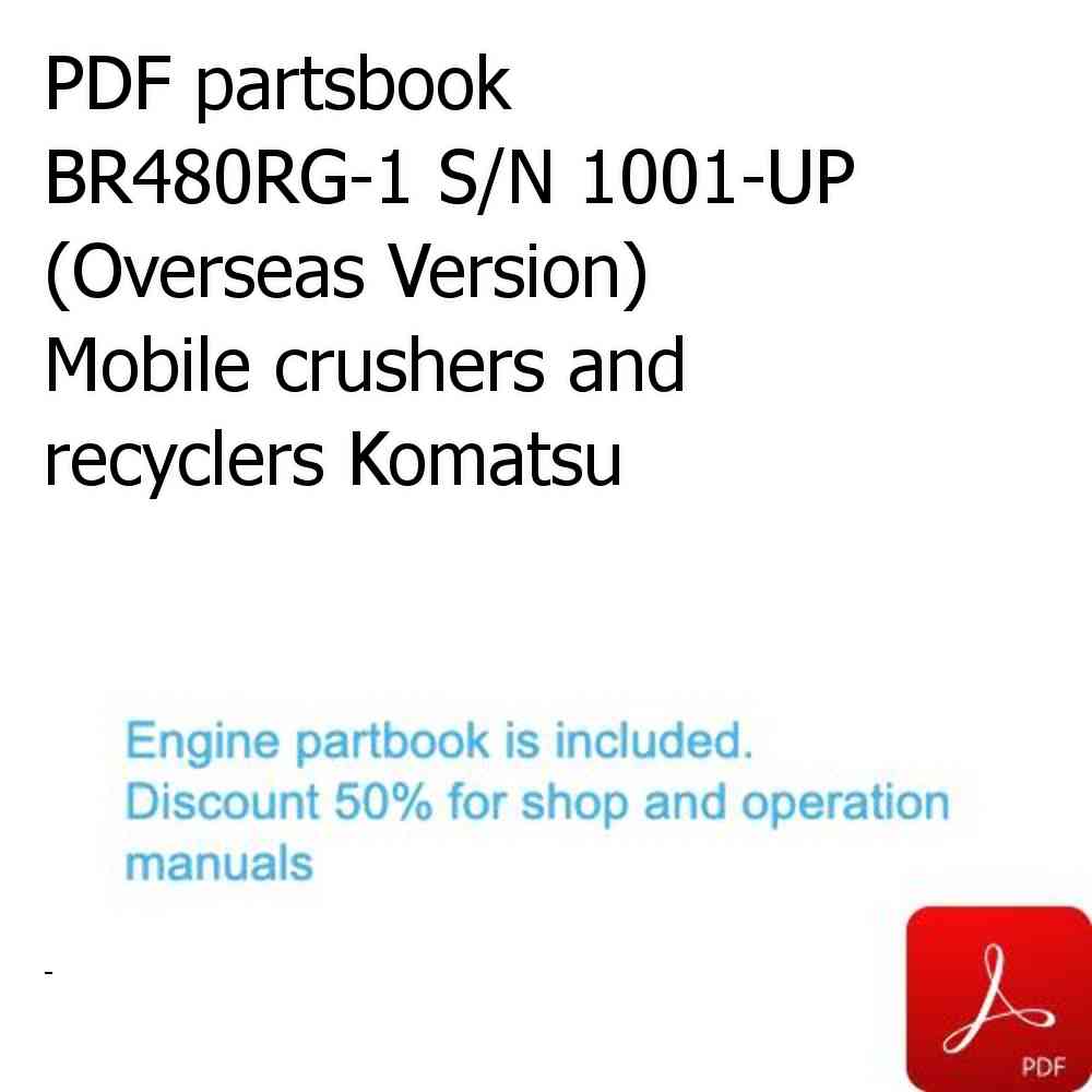 PDF partsbook BR480RG-1 S/N 1001-UP (Overseas Version) Mobile crushers and recyclers Komatsu