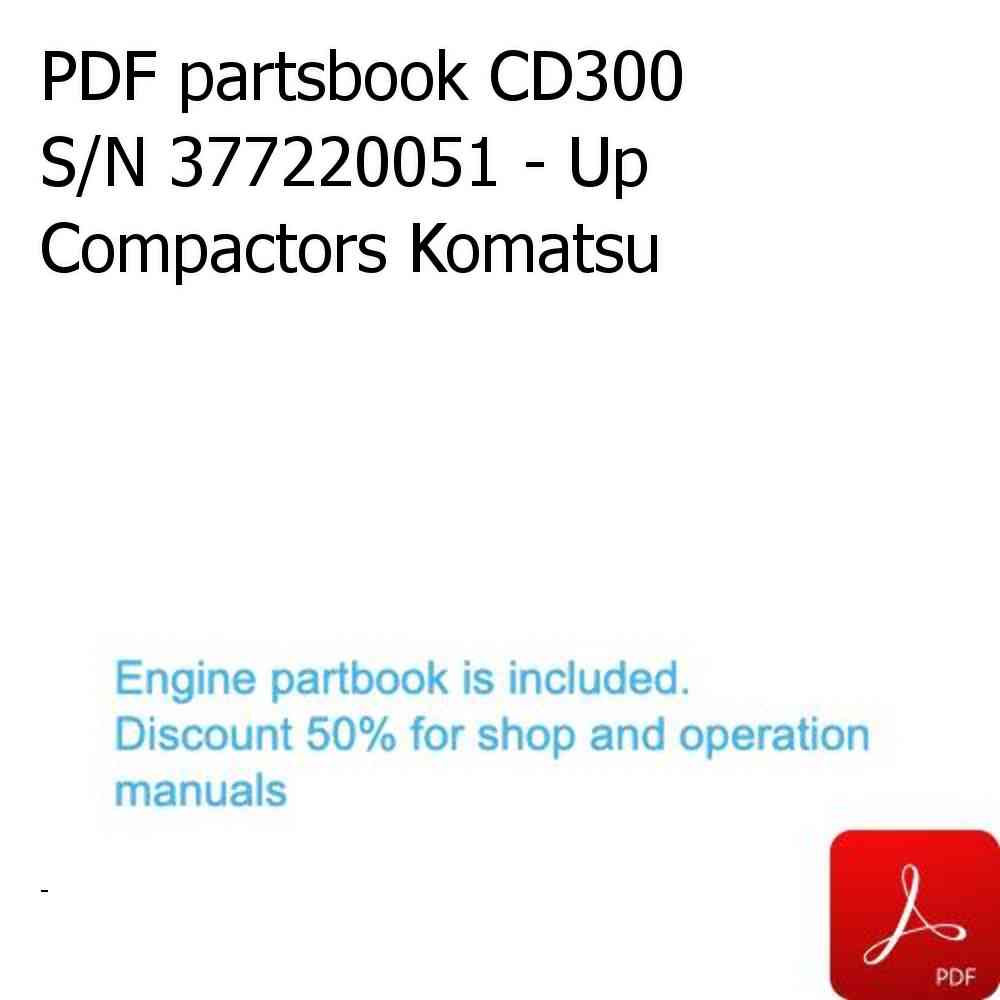 PDF partsbook CD300 S/N 377220051 - Up Compactors Komatsu