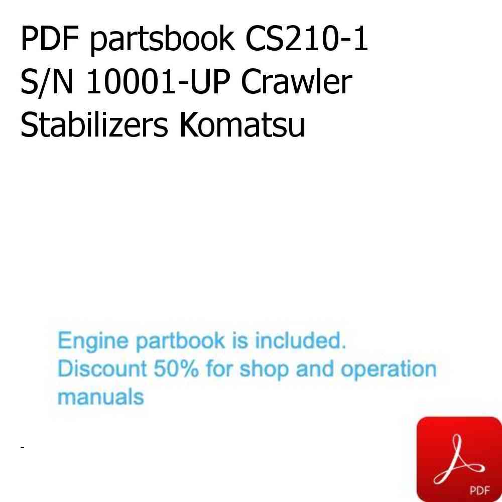 PDF partsbook CS210-1 S/N 10001-UP Crawler Stabilizers Komatsu