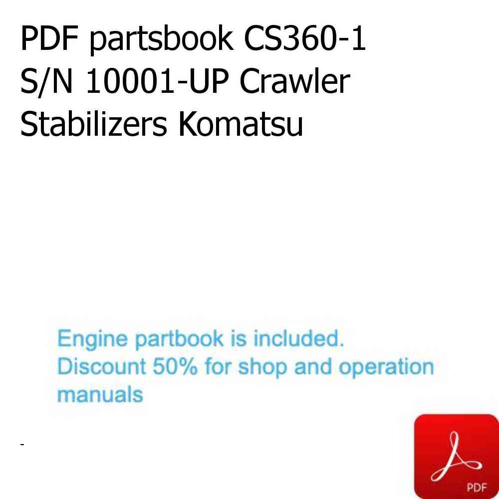 PDF partsbook CS360-1 S/N 10001-UP Crawler Stabilizers Komatsu