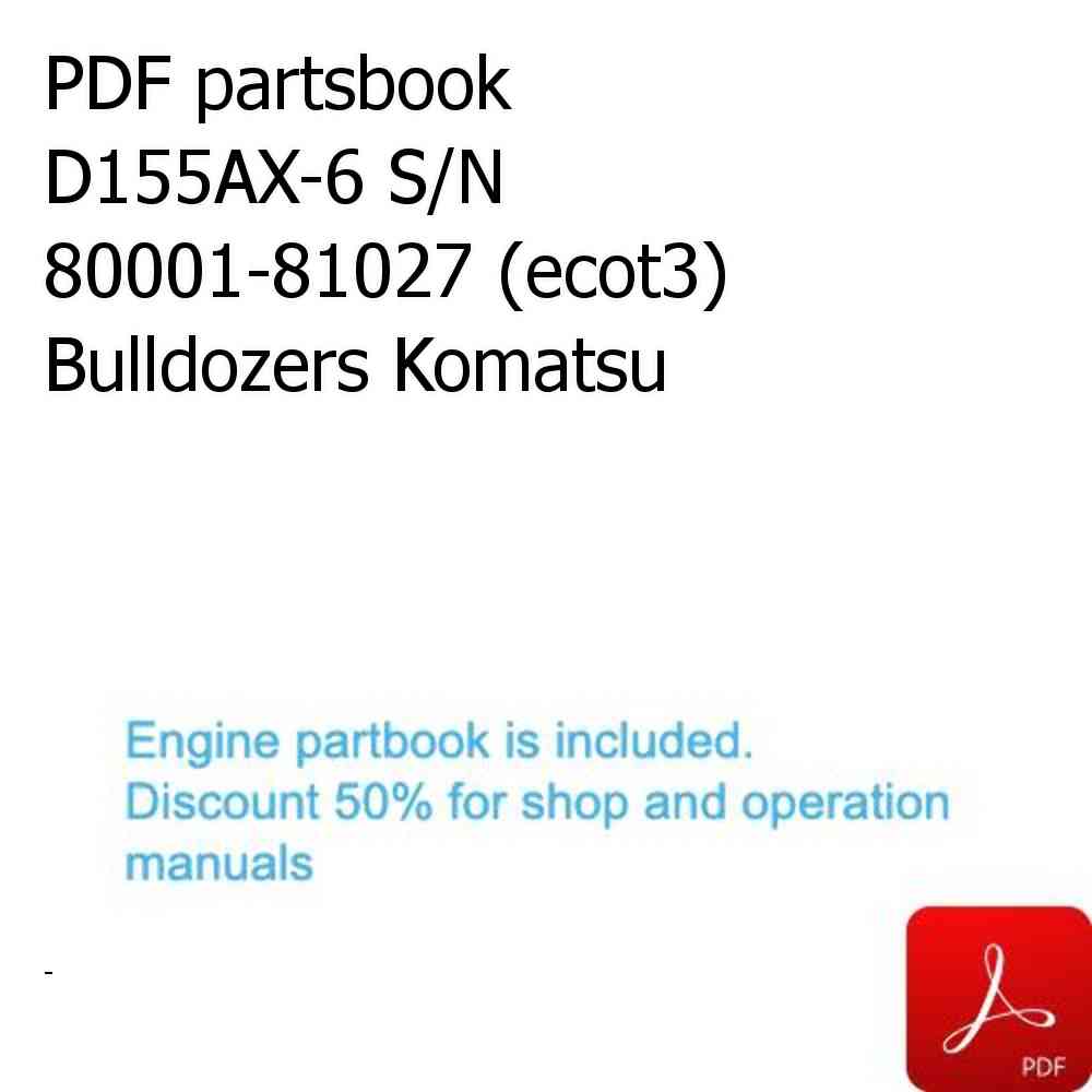 PDF partsbook D155AX-6 S/N 80001-81027 (ecot3) Bulldozers Komatsu