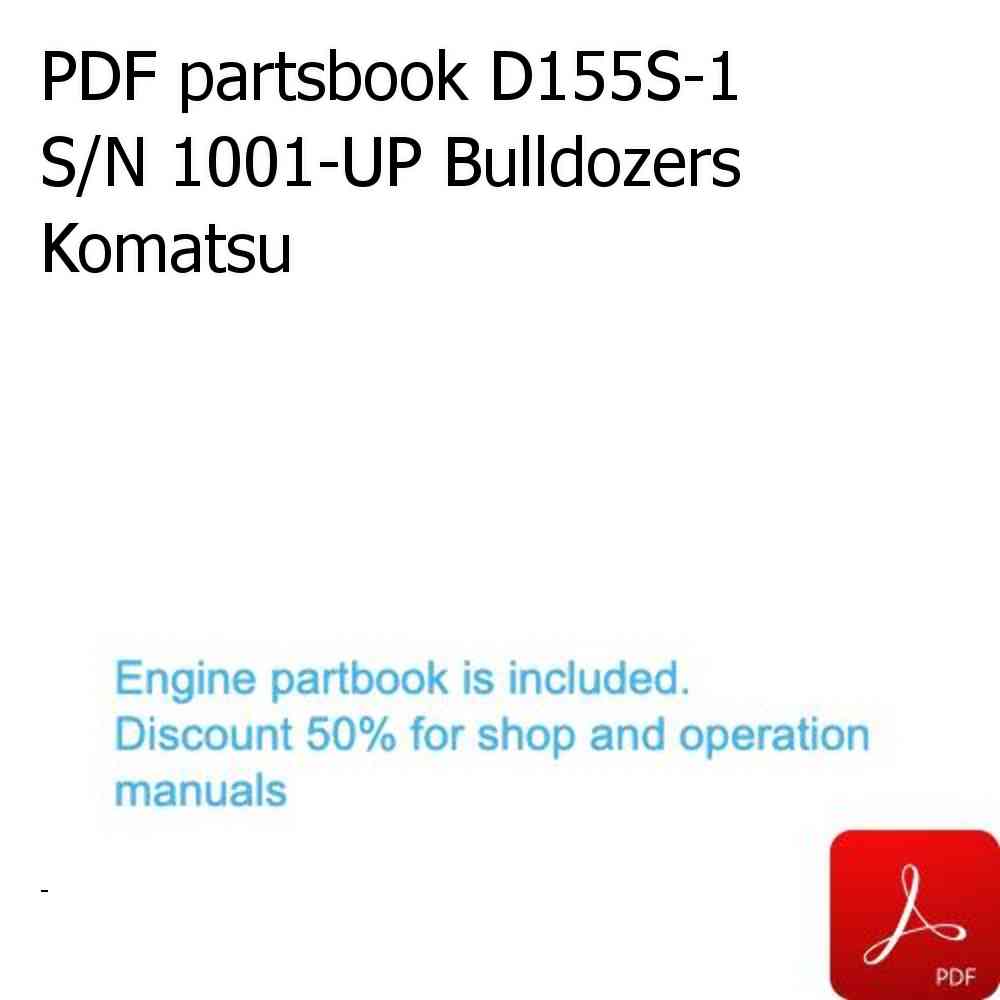 PDF partsbook D155S-1 S/N 1001-UP Bulldozers Komatsu
