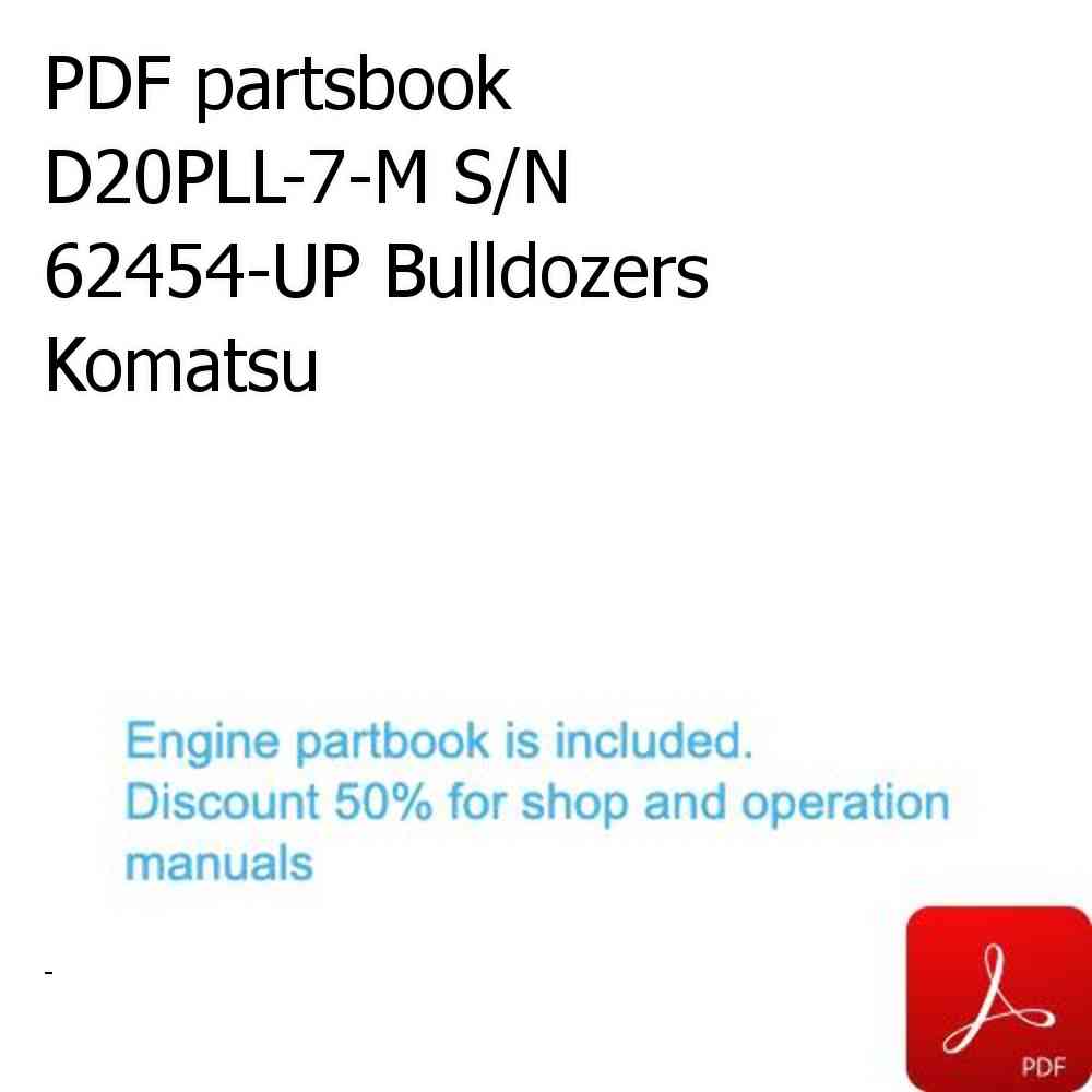 PDF partsbook D20PLL-7-M S/N 62454-UP Bulldozers Komatsu