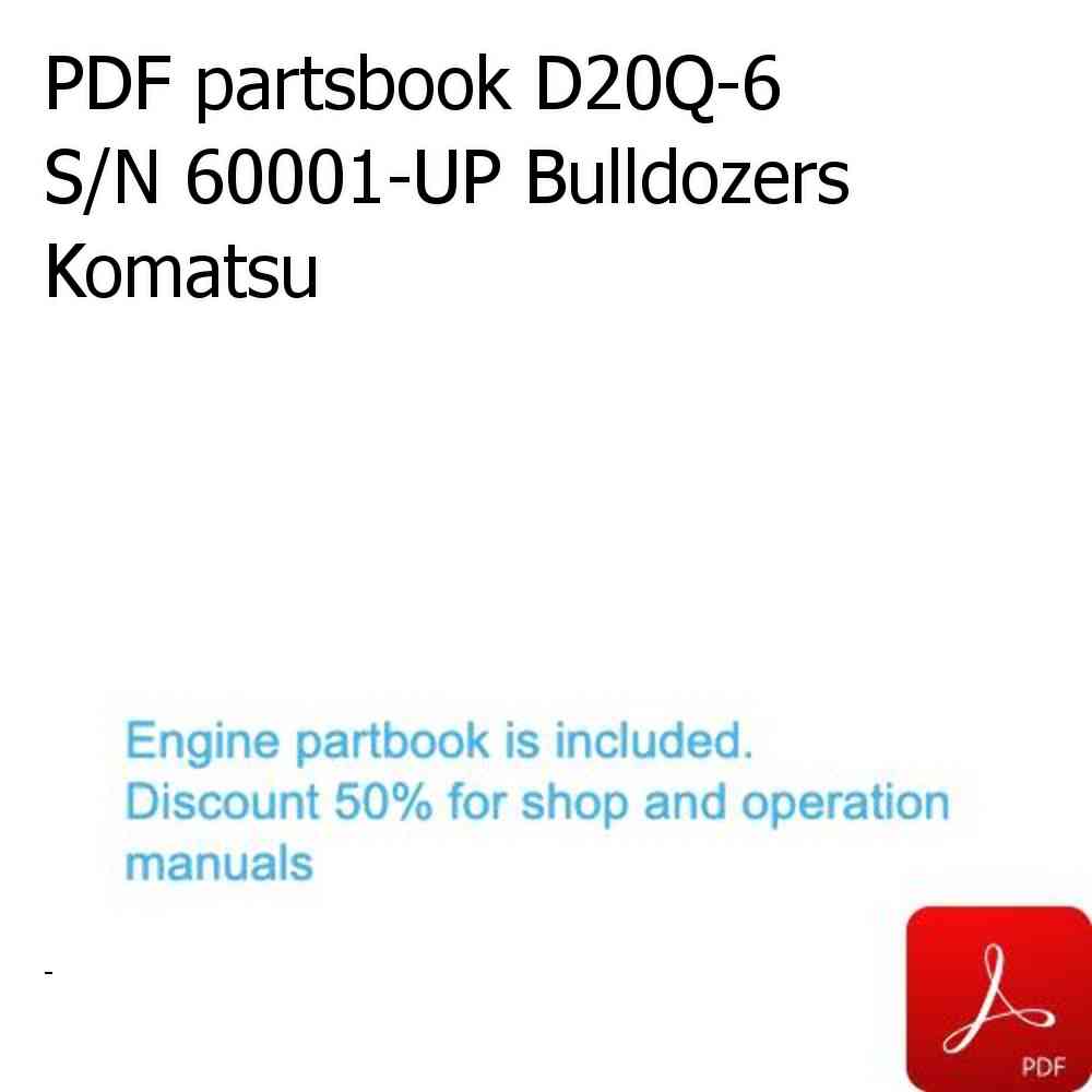 PDF partsbook D20Q-6 S/N 60001-UP Bulldozers Komatsu