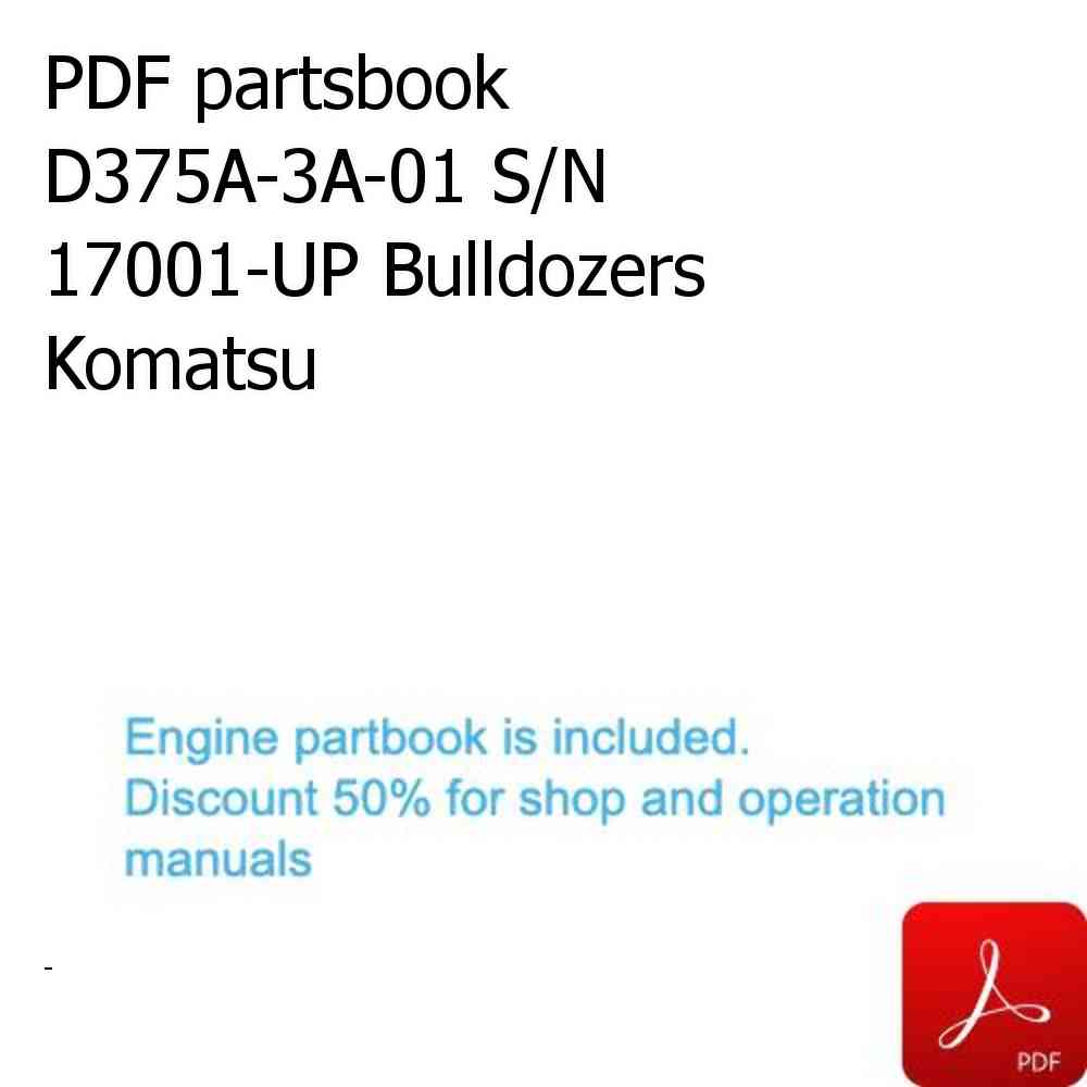 PDF partsbook D375A-3A-01 S/N 17001-UP Bulldozers Komatsu