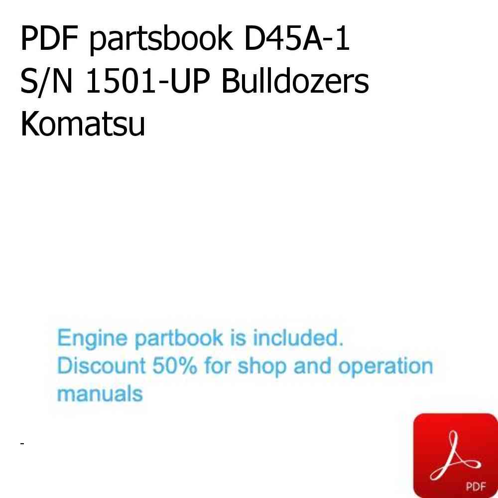 PDF partsbook D45A-1 S/N 1501-UP Bulldozers Komatsu