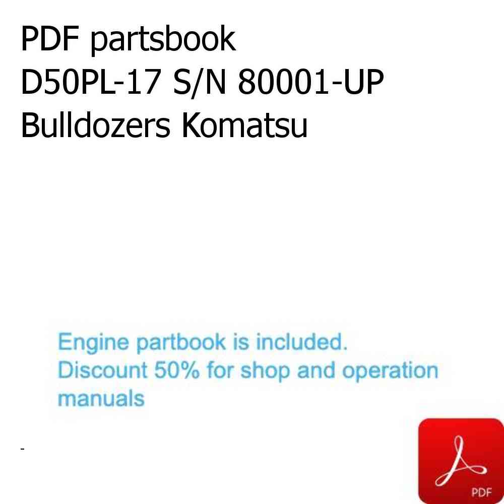 PDF partsbook D50PL-17 S/N 80001-UP Bulldozers Komatsu