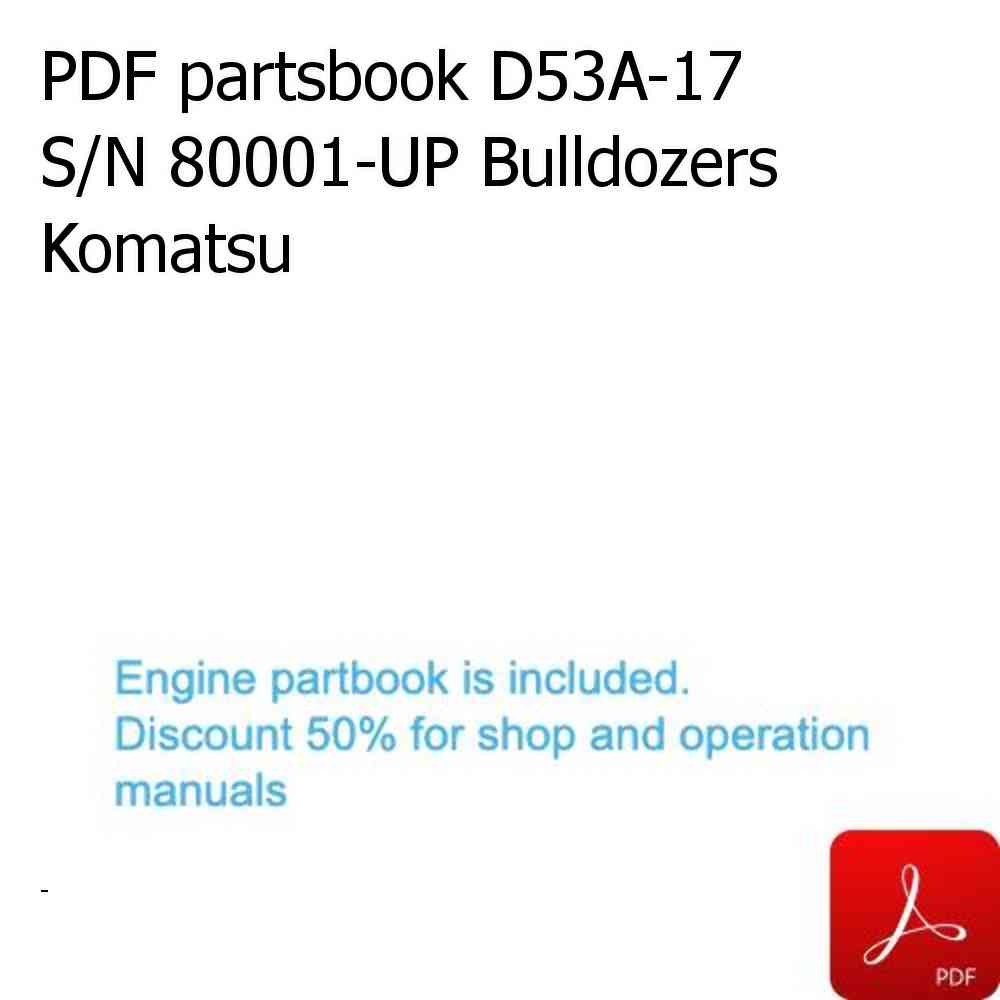 PDF partsbook D53A-17 S/N 80001-UP Bulldozers Komatsu