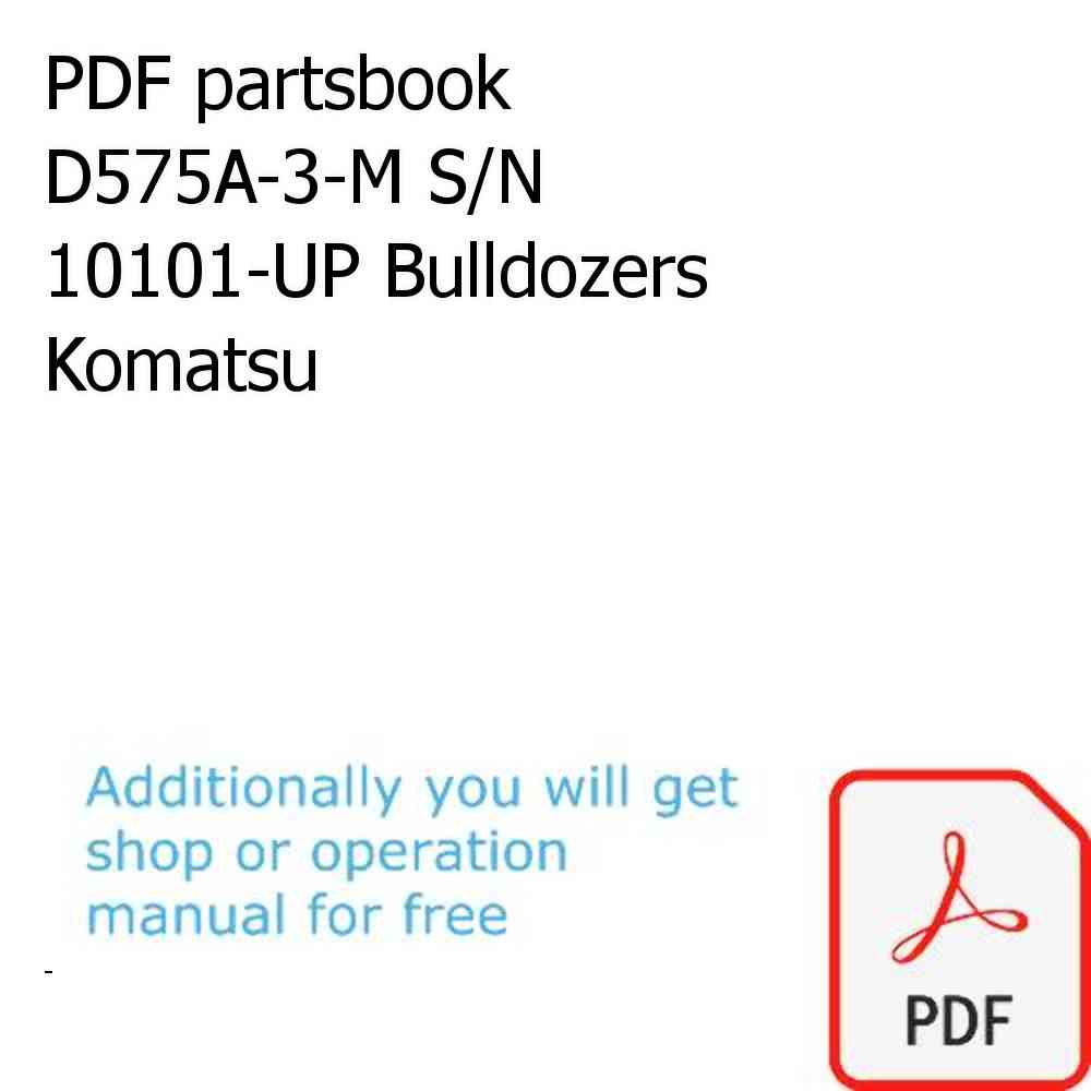 PDF partsbook D575A-3-M S/N 10101-UP Bulldozers Komatsu