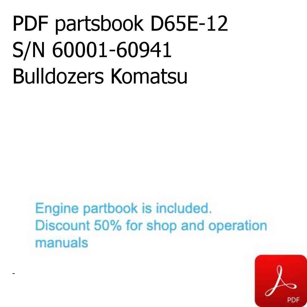 PDF partsbook D65E-12 S/N 60001-60941 Bulldozers Komatsu