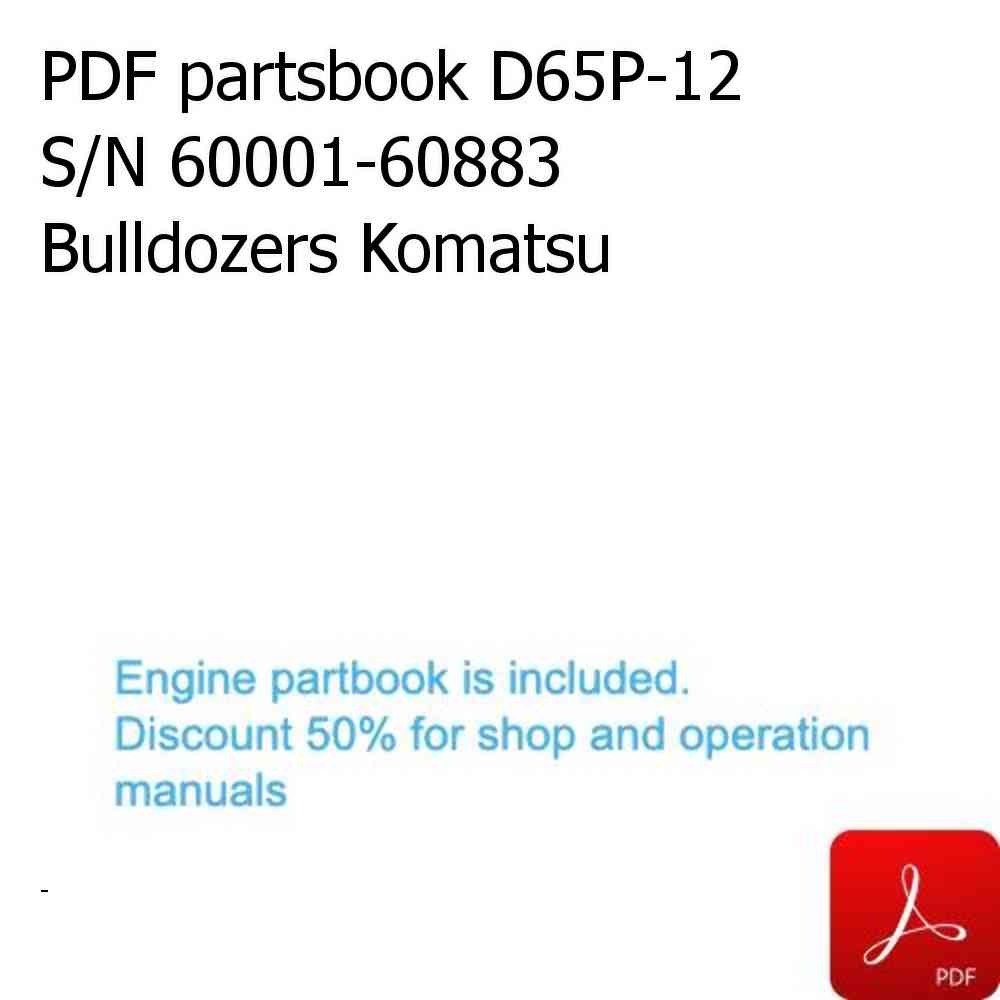 PDF partsbook D65P-12 S/N 60001-60883 Bulldozers Komatsu