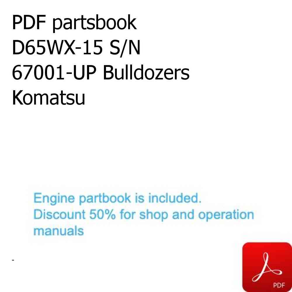 PDF partsbook D65WX-15 S/N 67001-UP Bulldozers Komatsu