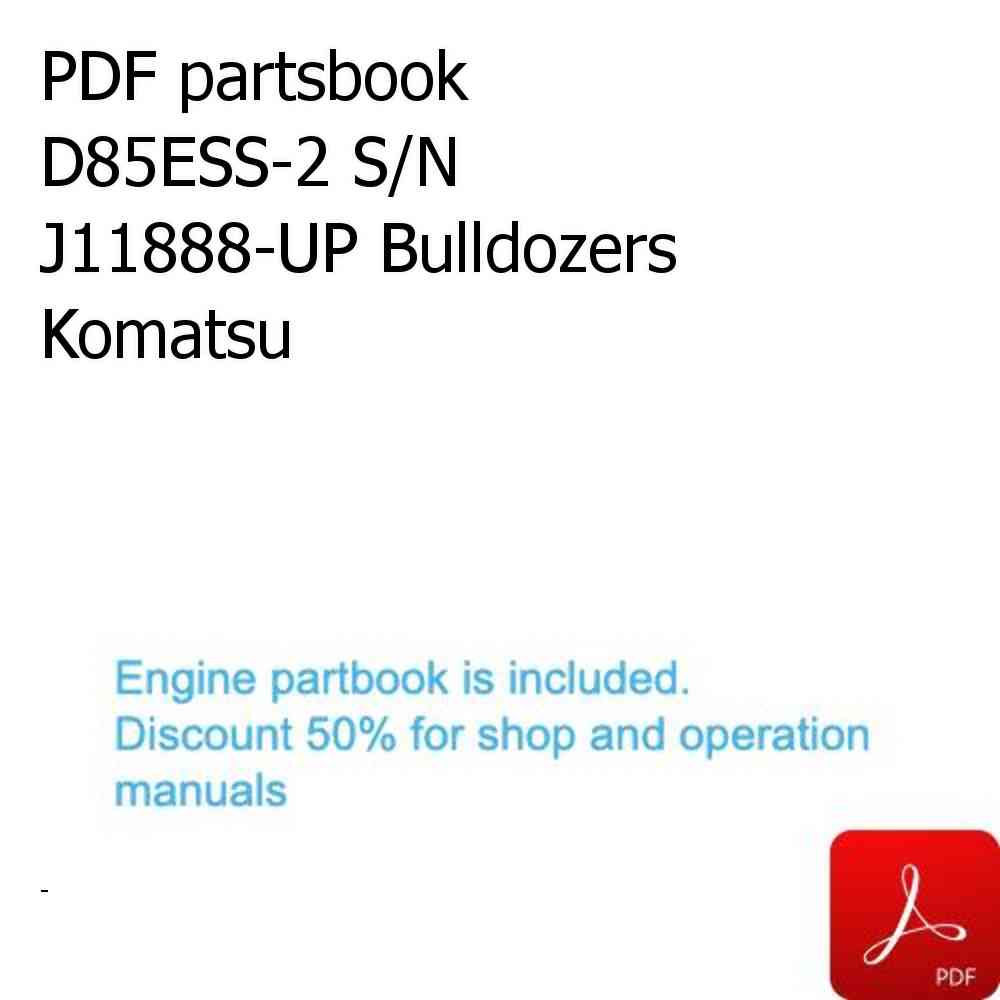 PDF partsbook D85ESS-2 S/N J11888-UP Bulldozers Komatsu