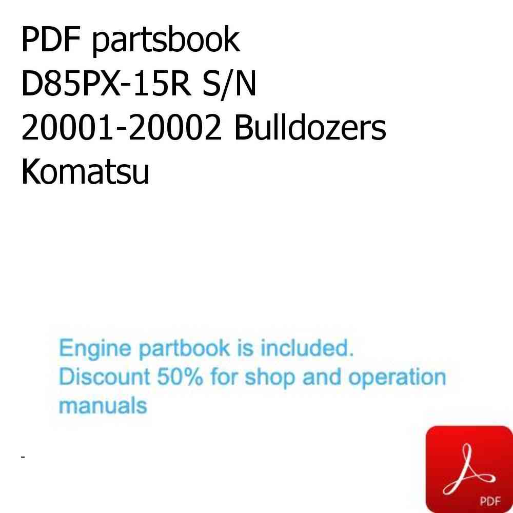 PDF partsbook D85PX-15R S/N 20001-20002 Bulldozers Komatsu