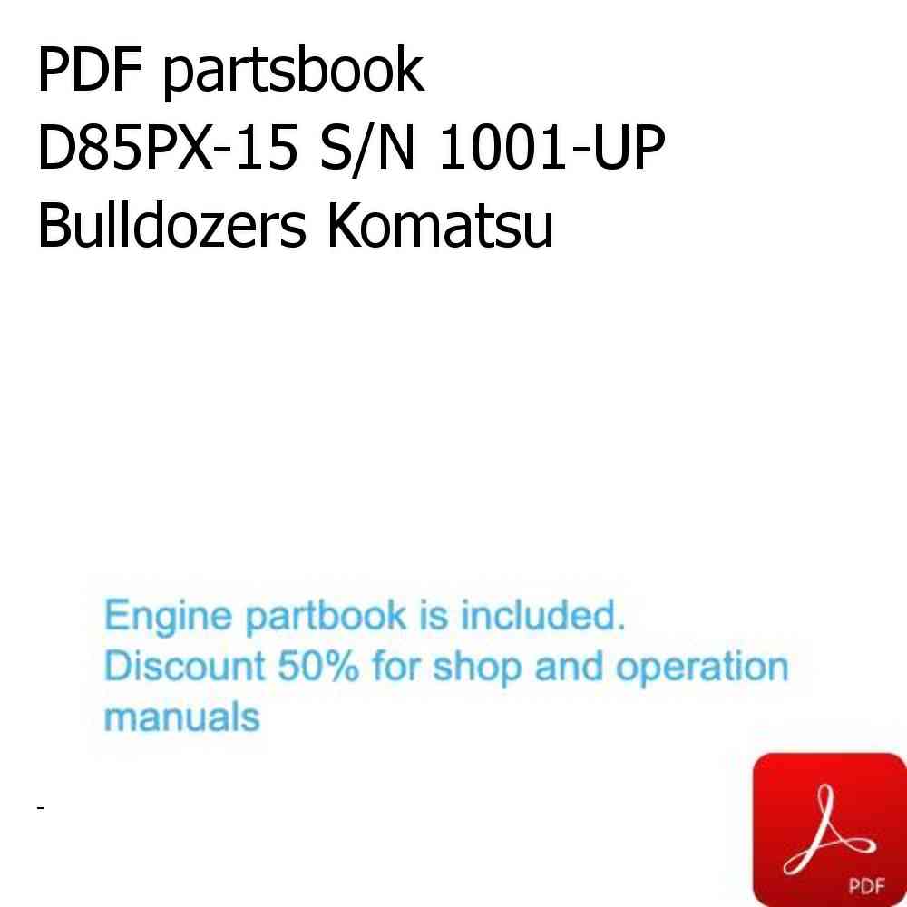 PDF partsbook D85PX-15 S/N 1001-UP Bulldozers Komatsu
