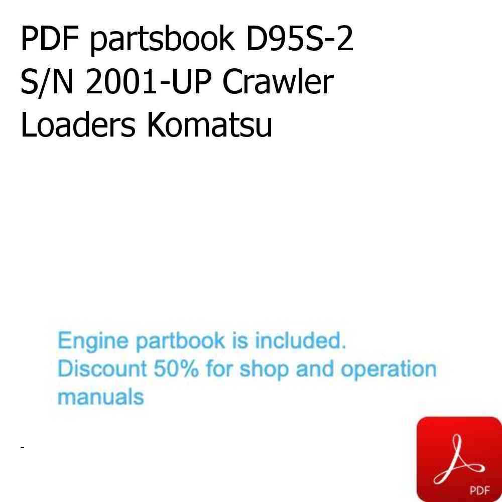 PDF partsbook D95S-2 S/N 2001-UP Crawler Loaders Komatsu