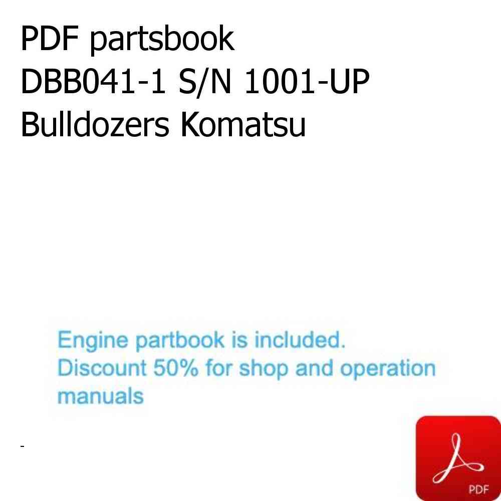PDF partsbook DBB041-1 S/N 1001-UP Bulldozers Komatsu