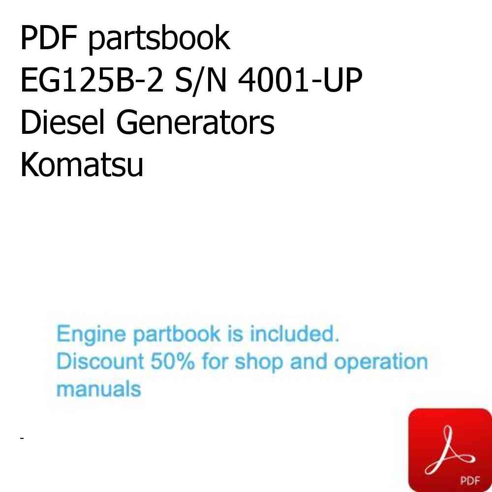 PDF partsbook EG125B-2 S/N 4001-UP Diesel Generators Komatsu