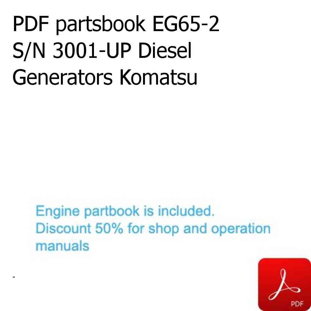 PDF partsbook EG65-2 S/N 3001-UP Diesel Generators Komatsu
