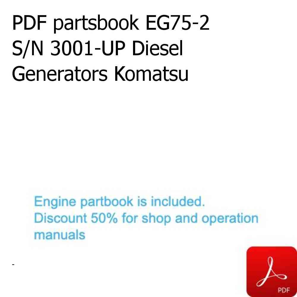 PDF partsbook EG75-2 S/N 3001-UP Diesel Generators Komatsu
