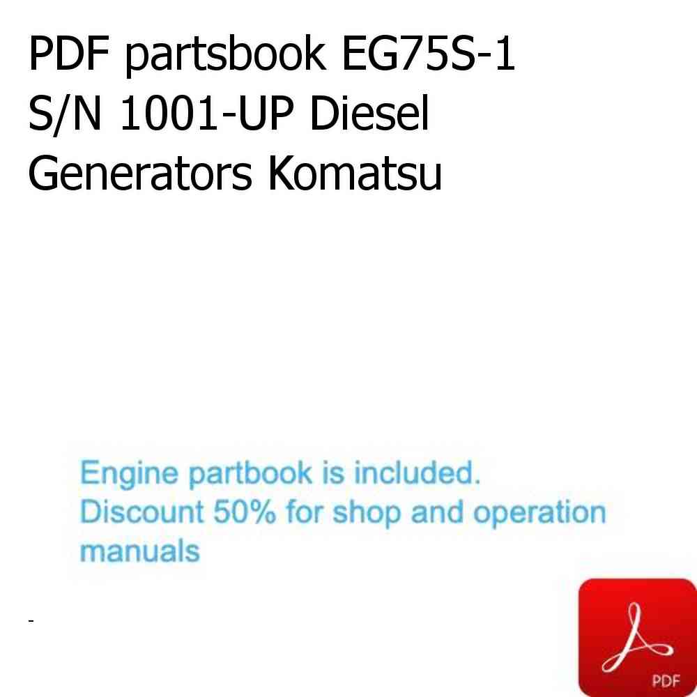 PDF partsbook EG75S-1 S/N 1001-UP Diesel Generators Komatsu