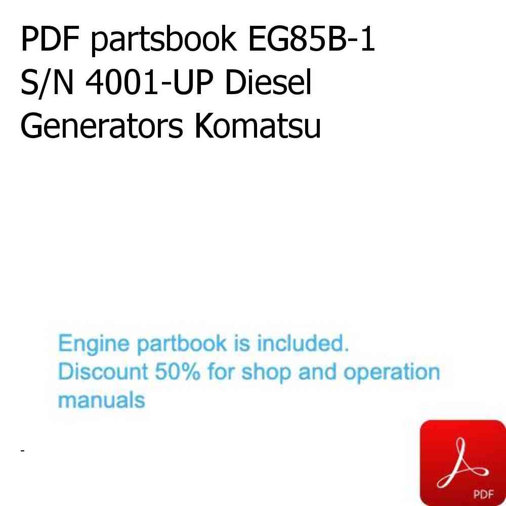 PDF partsbook EG85B-1 S/N 4001-UP Diesel Generators Komatsu