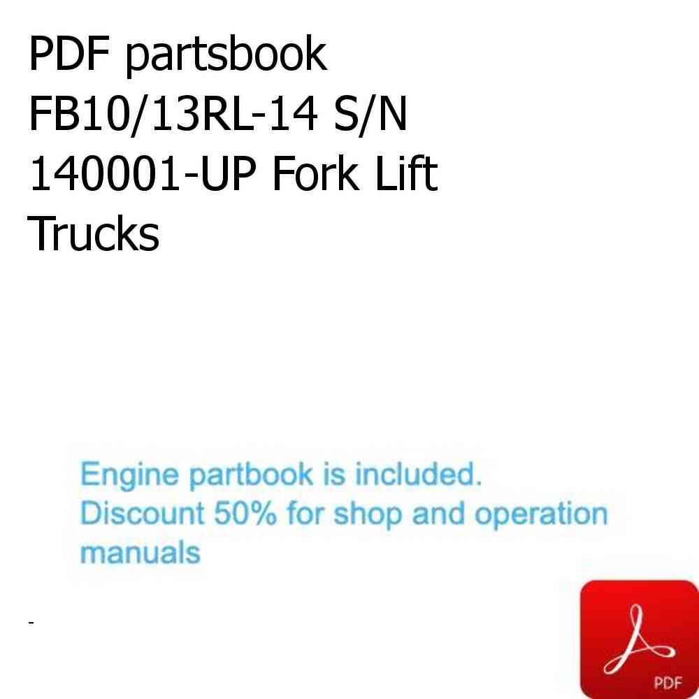 PDF partsbook FB10/13RL-14 S/N 140001-UP Fork Lift Trucks