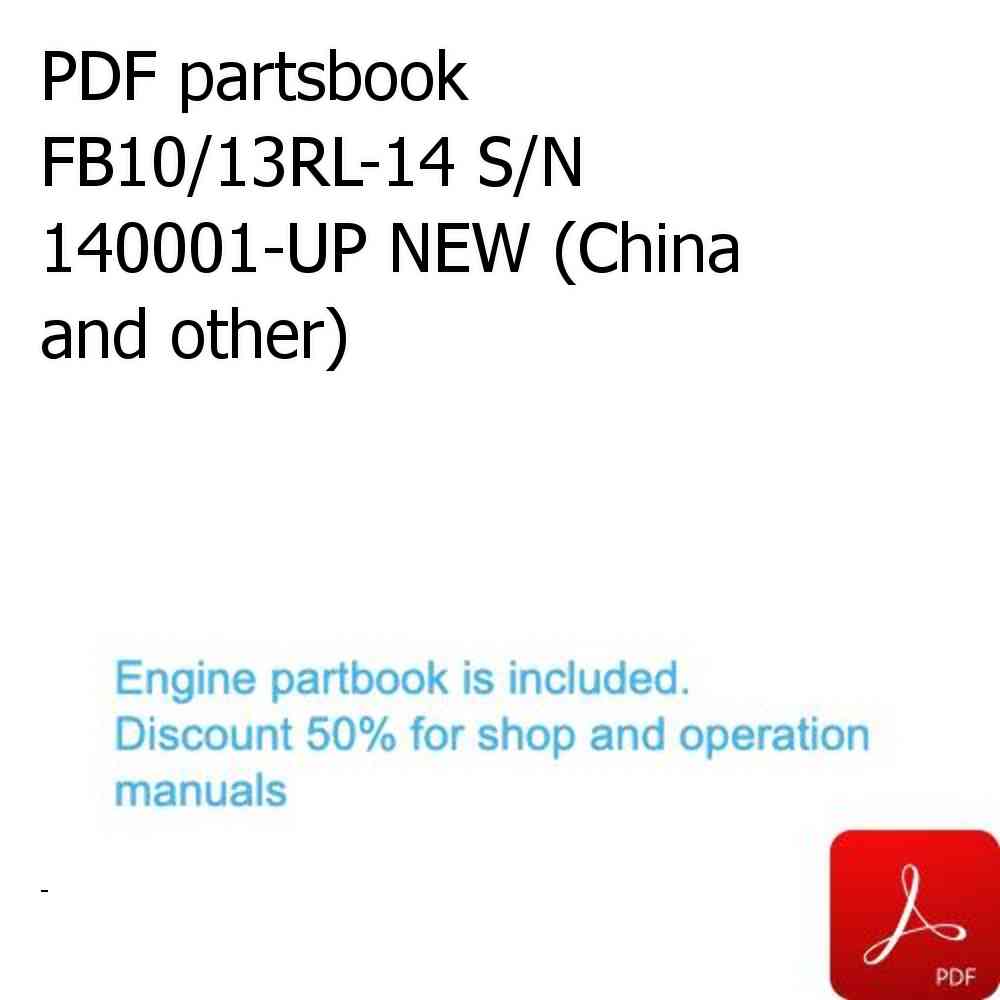 PDF partsbook FB10/13RL-14 S/N 140001-UP NEW (China and other)