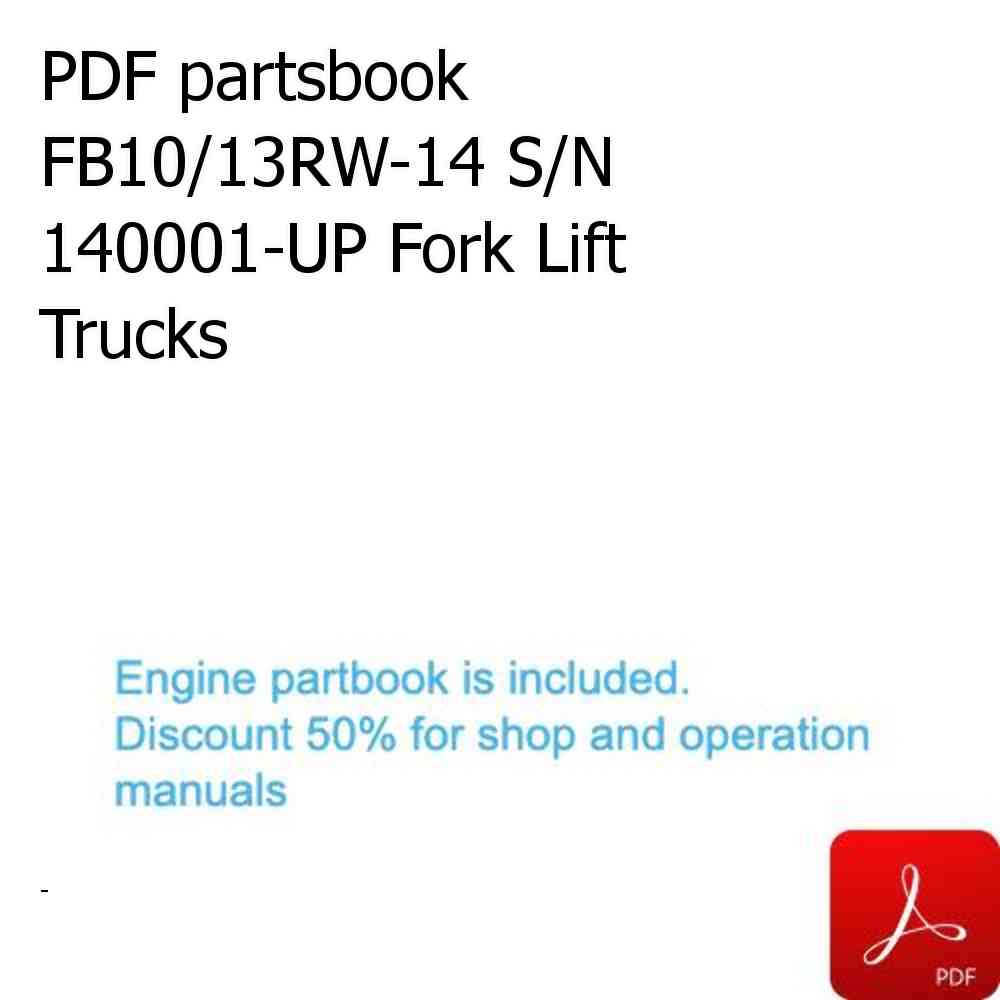 PDF partsbook FB10/13RW-14 S/N 140001-UP Fork Lift Trucks