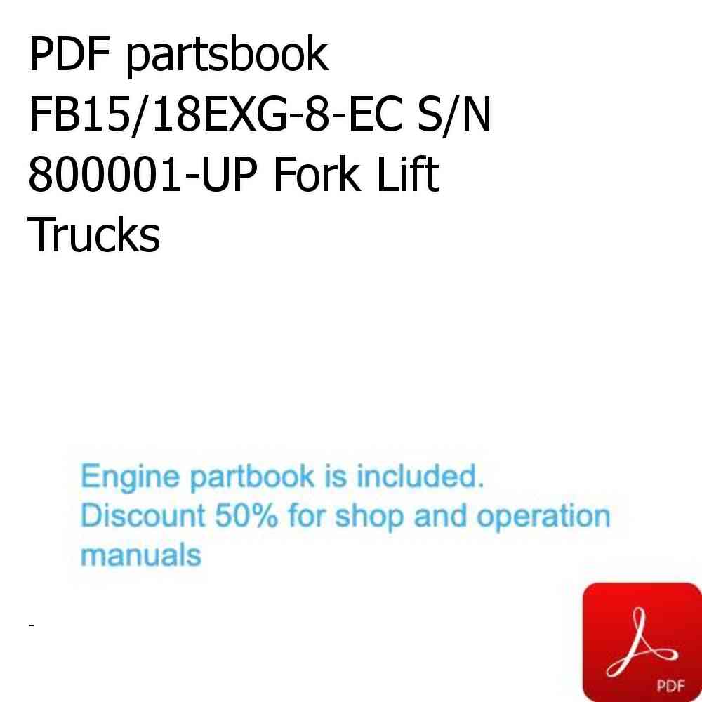 PDF partsbook FB15/18EXG-8-EC S/N 800001-UP Fork Lift Trucks
