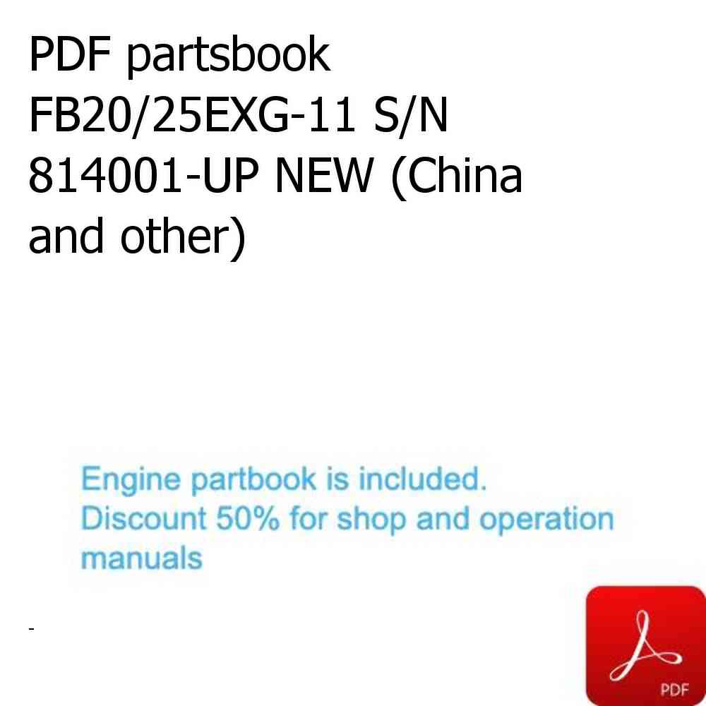 PDF partsbook FB20/25EXG-11 S/N 814001-UP NEW (China and other)