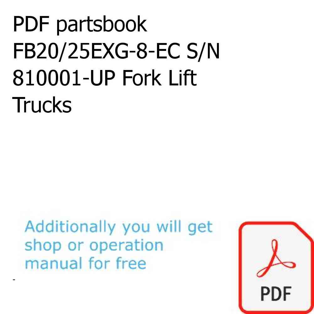 PDF partsbook FB20/25EXG-8-EC S/N 810001-UP Fork Lift Trucks
