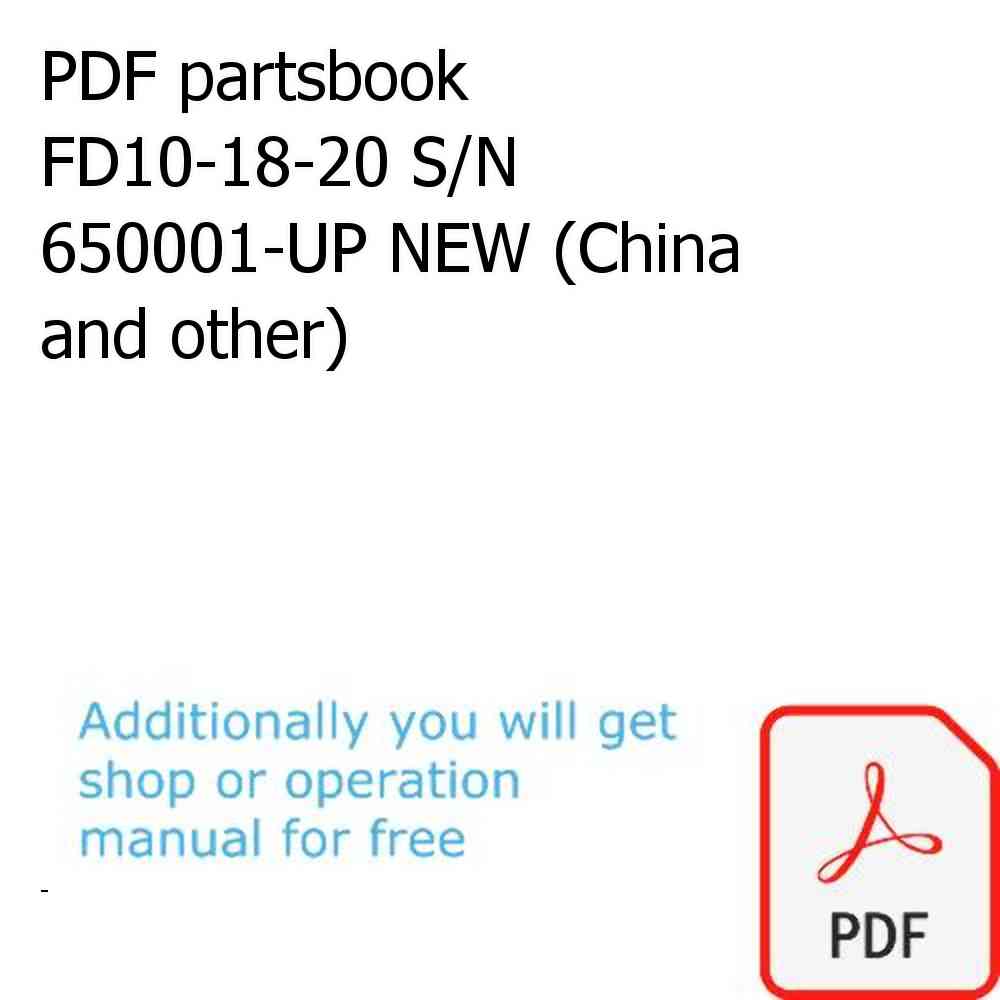 PDF partsbook FD10-18-20 S/N 650001-UP NEW (China and other)