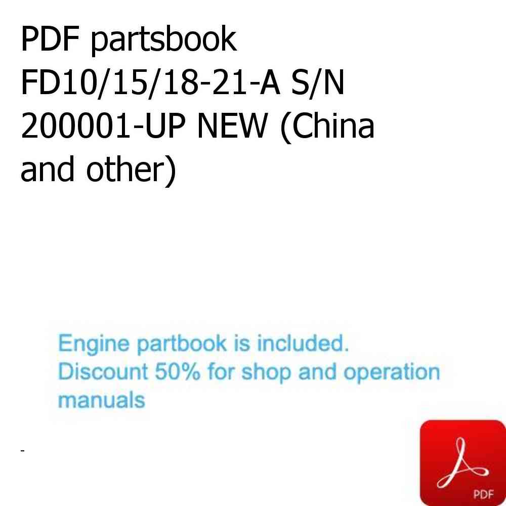 PDF partsbook FD10/15/18-21-A S/N 200001-UP NEW (China and other)